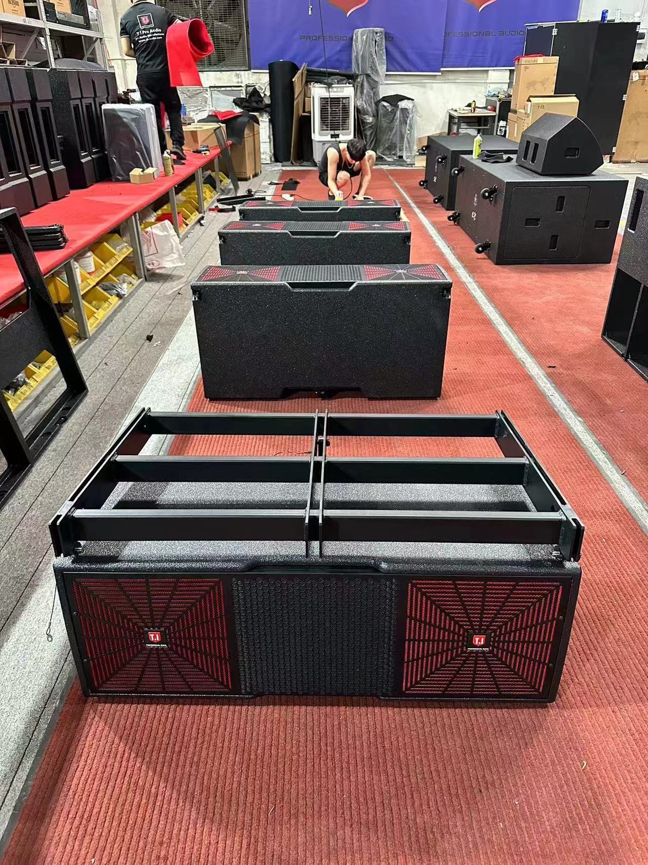 Professional Passive Powered Speaker dj Sound Equipment Double 12 Inch Three Way Audio Line Array with 21 Inch Subwoofer