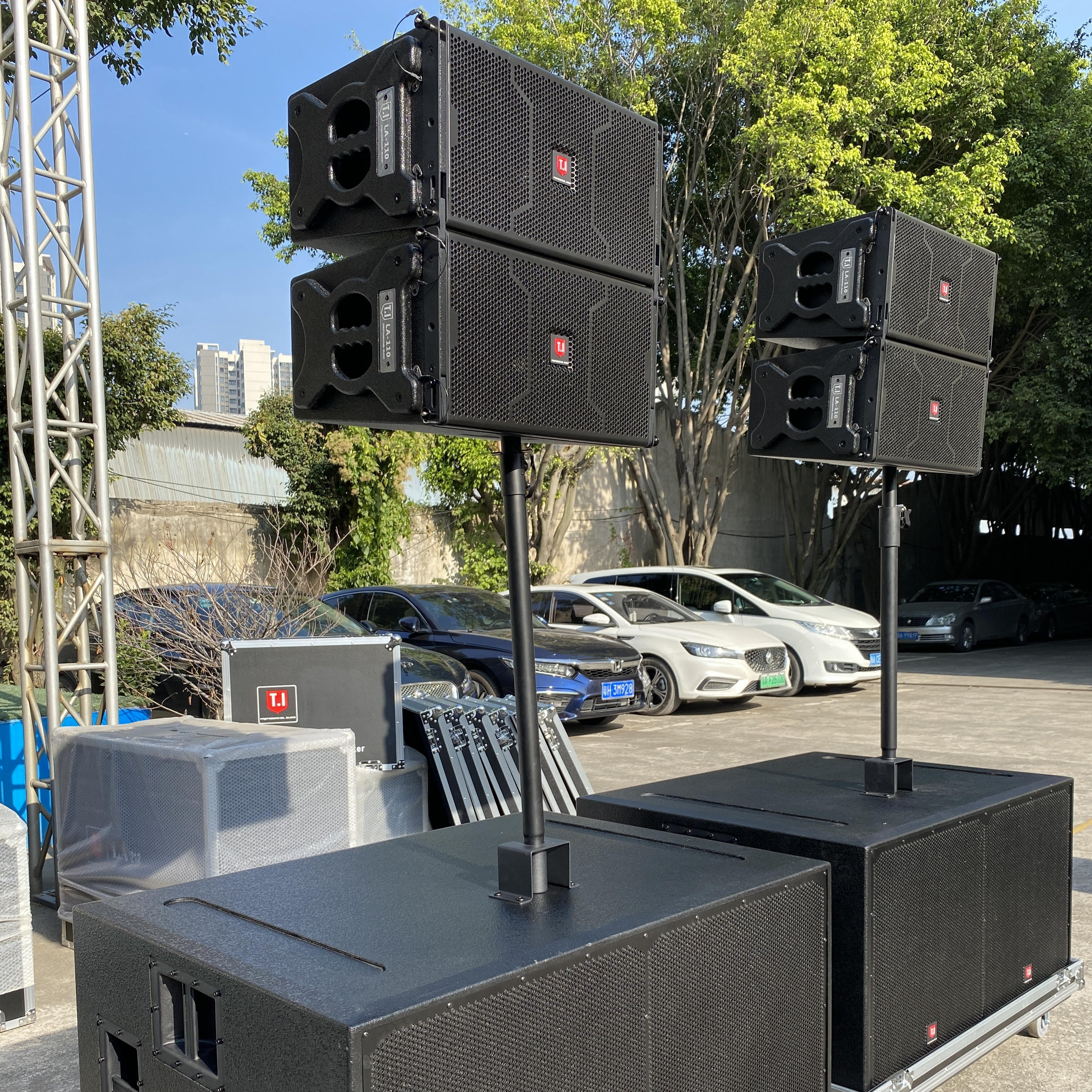 T.I Pro Audio LA-110 Line array single 10 inch  400W(RMS)  line array  Active and passive indoor outdoor show sound speaker