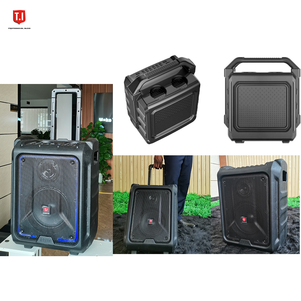 T.I Pro Audio plastic waterproof professional mini sound system 8 inch portable bluetooth party speaker box