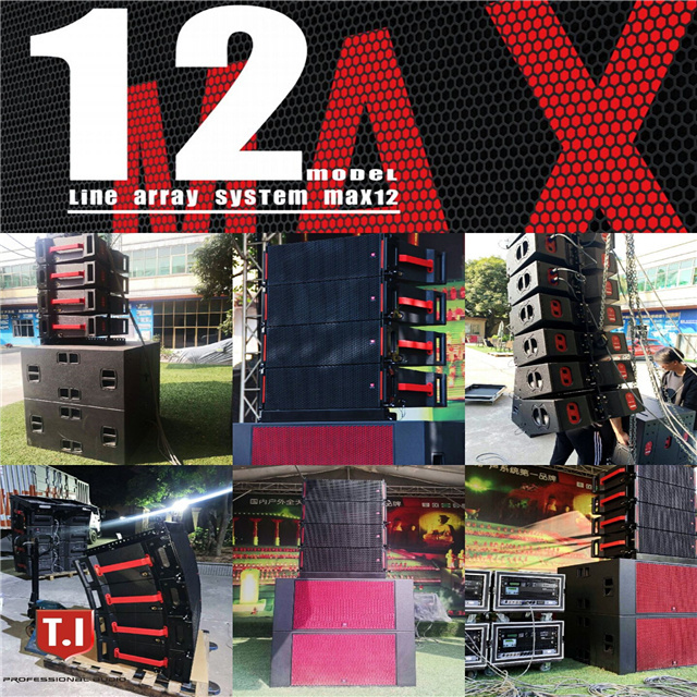 MAX-12 Line array single 12 woofer 1000W(RMS)  line array  Active and passive indoor outdoor show sound system speaker