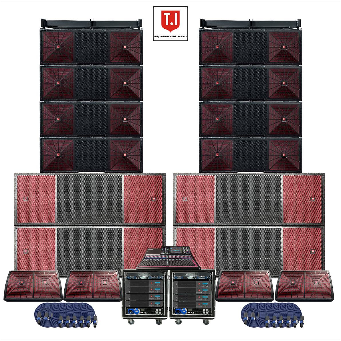 Professional Passive Powered Speaker dj Sound Equipment Double 12 Inch Three Way Audio Line Array with 21 Inch Subwoofer