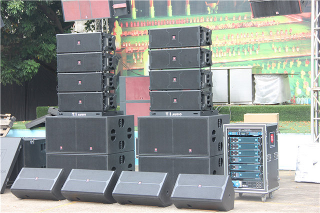 Professional act pro audio line array passive dual 10 inch three way sound equipment column speaker line array