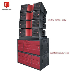 Three ways dual 12 inch audio system KTV Android line array speaker for performance live broadcast