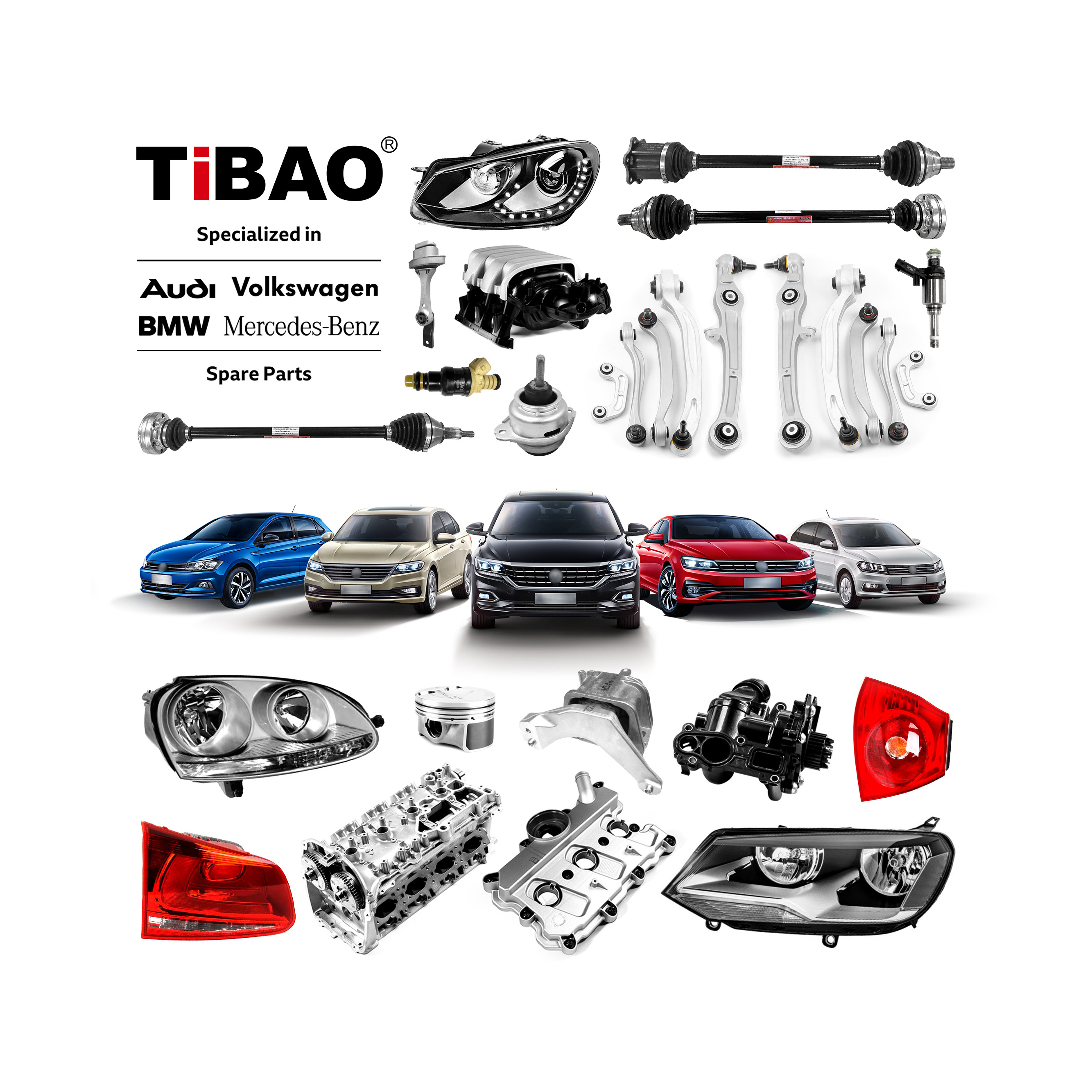 TiBAO Auto Cooling System Aluminum Radiator for Audi A3 TT VW JETTA PASSAT SKODA SEAT 1K0121253K 5K0121251H 5K0 121 251 AB