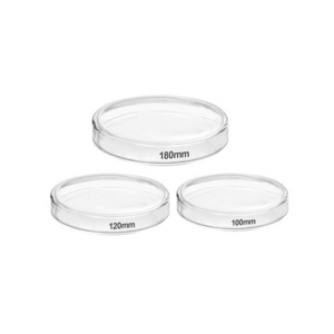 Laboratory Petridish 90mm 100mm 200mm Glass Petri Dishes with Lids