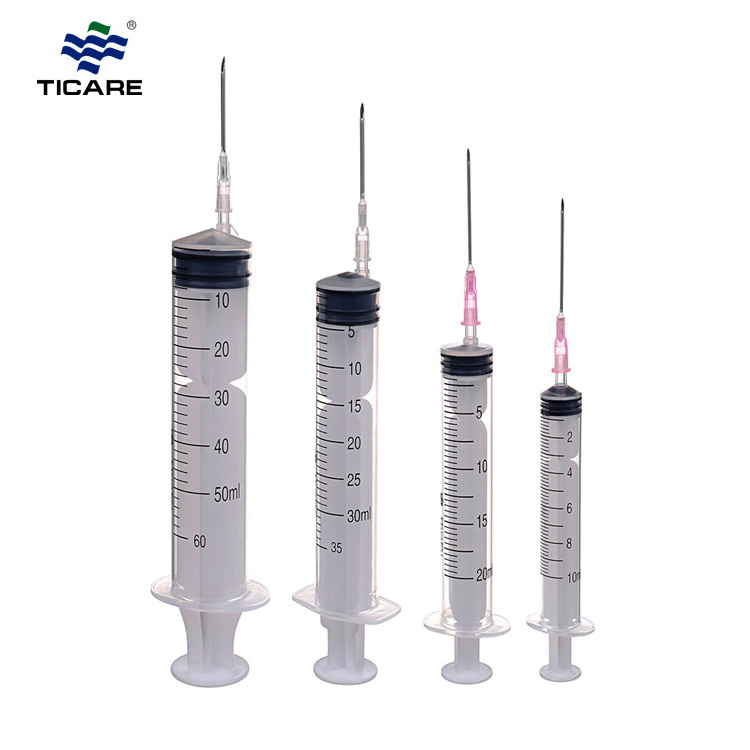 medical 1ml syringes 23g x 1 needle plastic tube 5cc glass pump 1ml 2cc 5 ml 3ml injection syringe