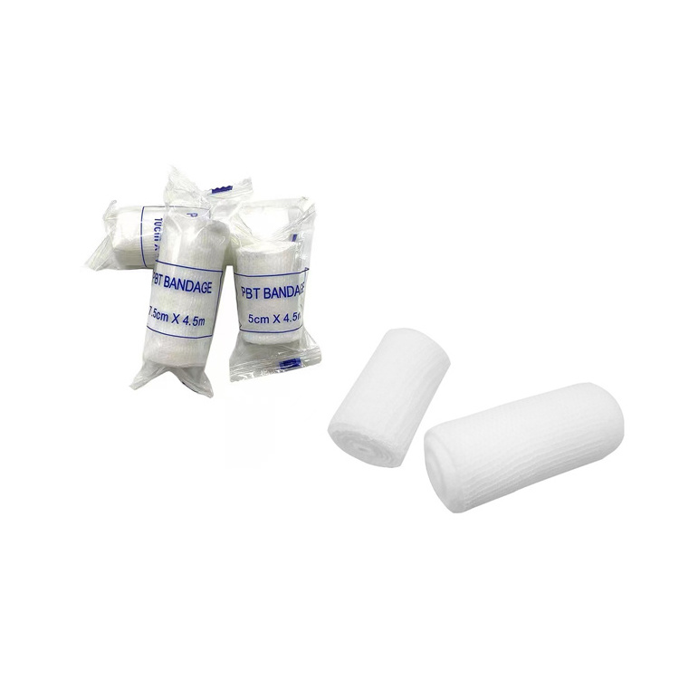 Oem medical PBT elastic Roll gauze conforming sterile gauze bandage for burns