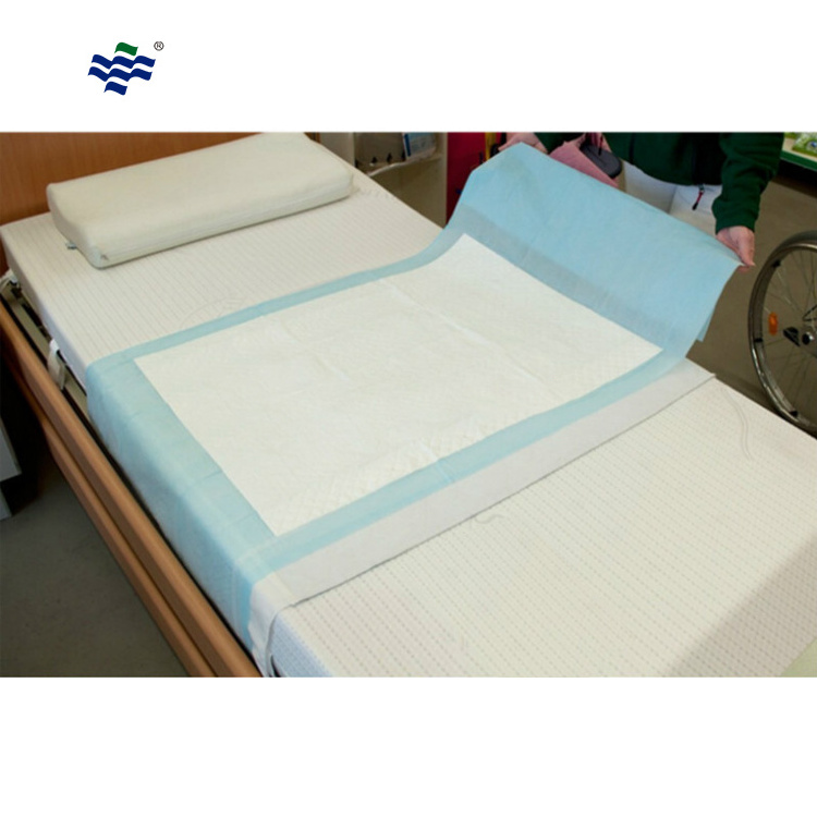 Ticare Hospital Ward Care Blue Absorbent Chucks Pad Unterlagen Household Disposable Bed Pad Onderleggers Spa Disposable Underpad