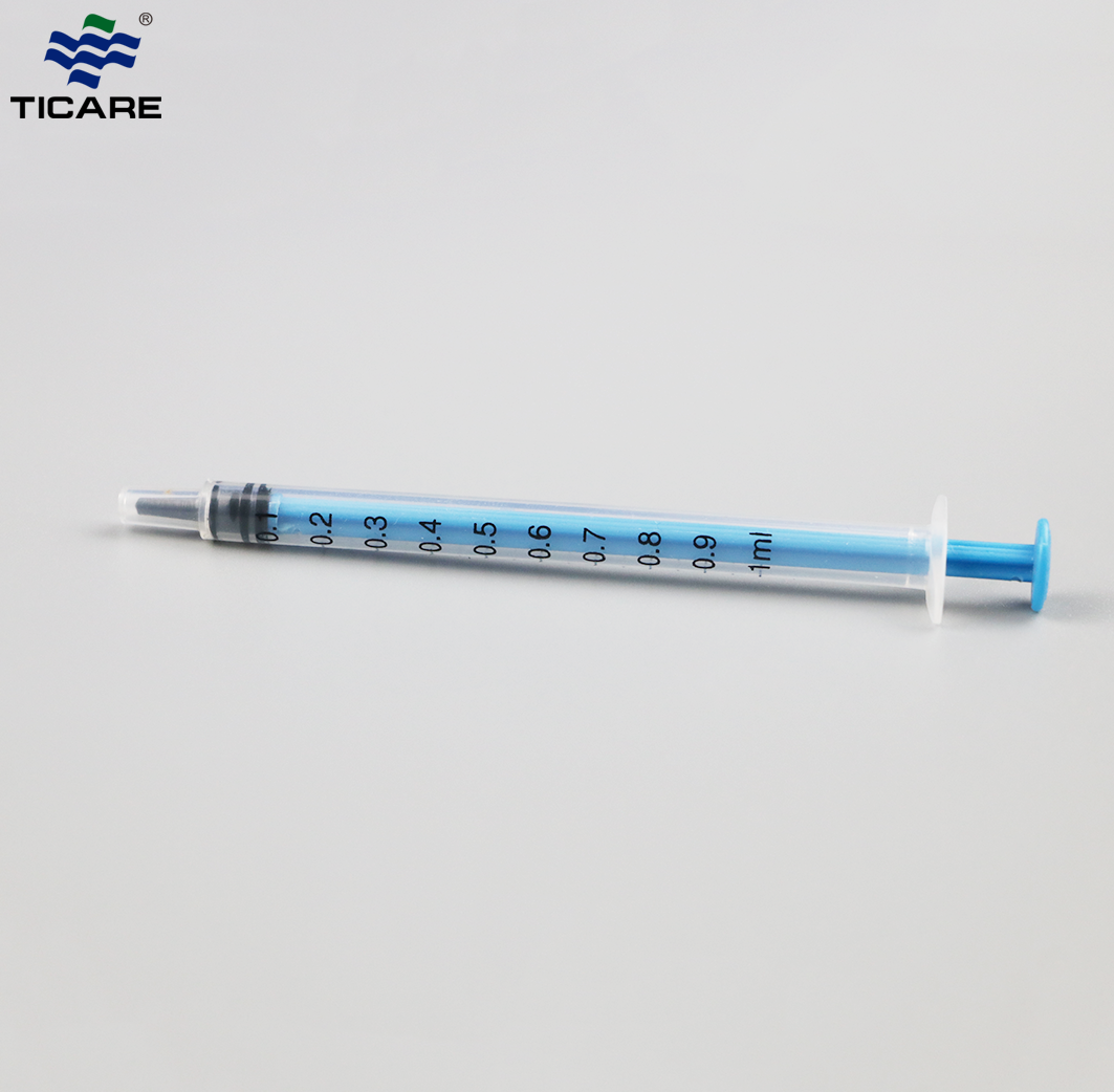 medical 1ml syringes 23g x 1 needle plastic tube 5cc glass pump 1ml 2cc 5 ml 3ml injection syringe