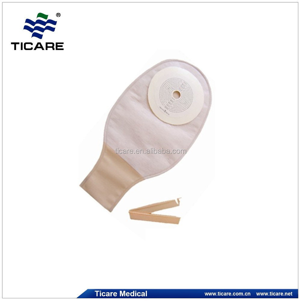 Cheap Price One Two Pieces Stoma Sterile Reusable Drainable Opaque PVC 70mm 80mm Disposable Colostomy Bags With Hook and Loop