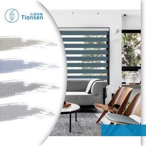 Three layer roller day and night zebra blackout roller blinds  curtains For window screen solar