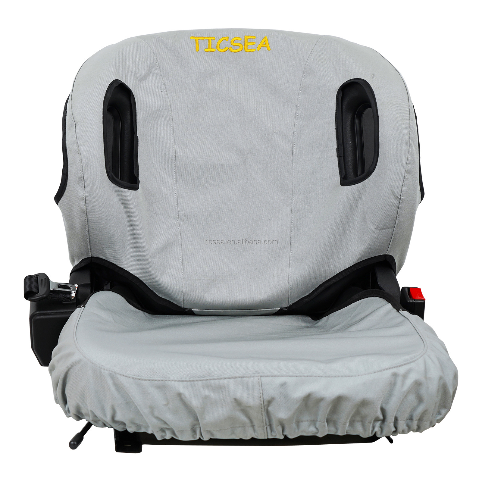 Toyota Style Forklift Seat Cover for Forklift Truck, Grey Padded Comfort Pad Storage Pouch