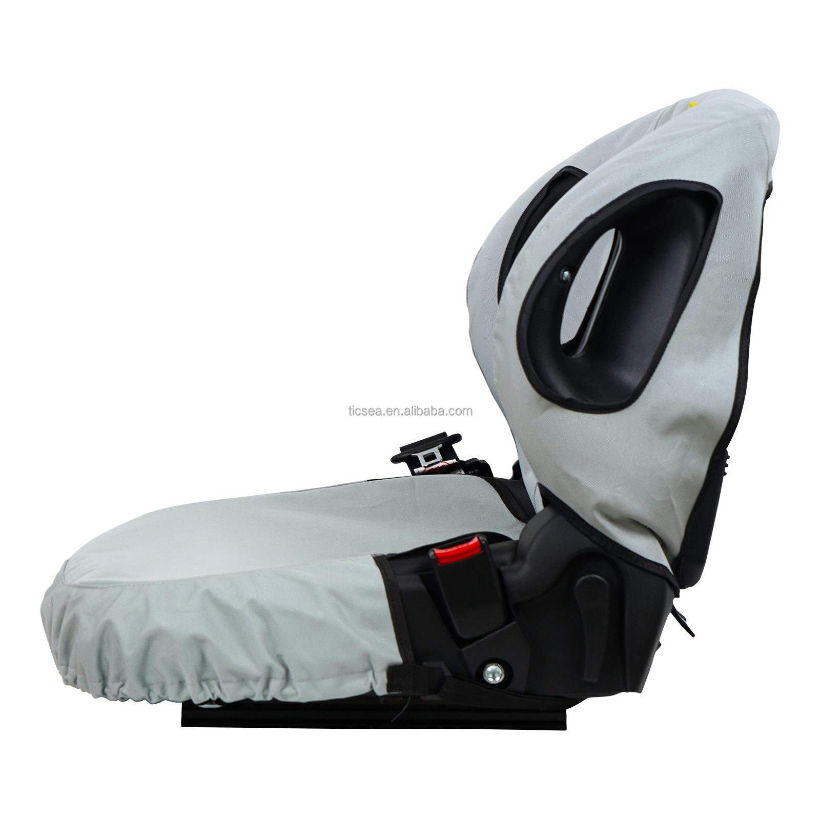 Toyota Style Forklift Seat Cover for Forklift Truck, Grey Padded Comfort Pad Storage Pouch