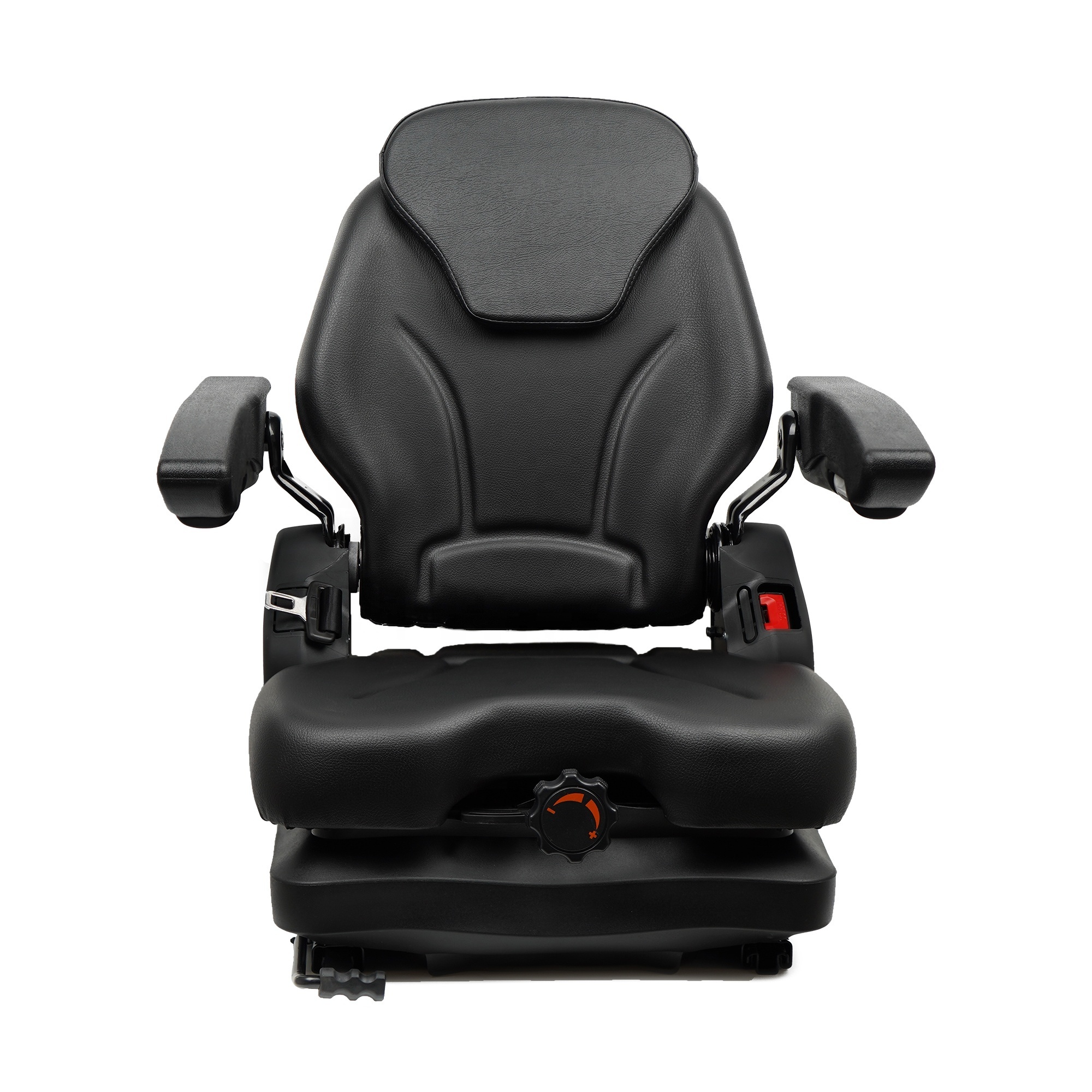 Black PVC Waterproof Comfortable Mechanical Suspension Grammer Tractor Seat