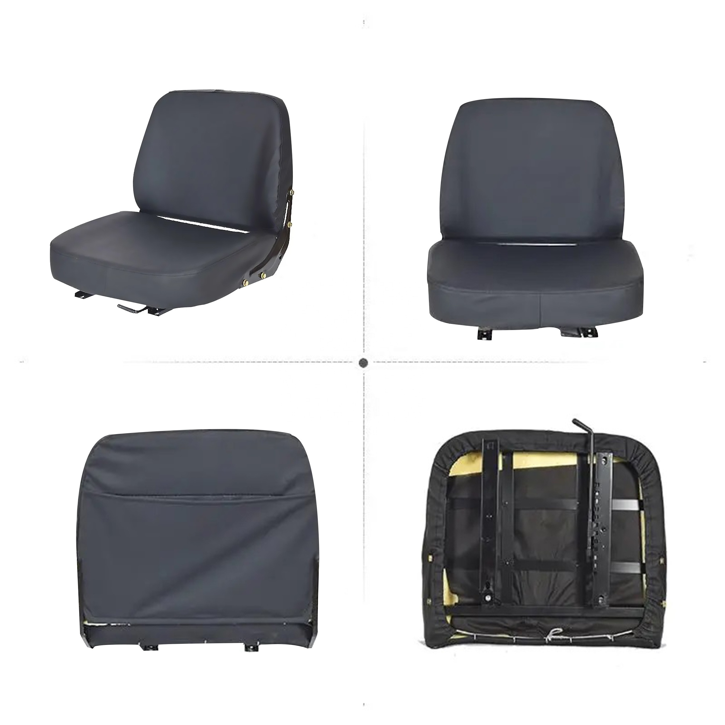 Cheap Factory Price Forklift Seats with Slide Track and Tool Bag for Tractor