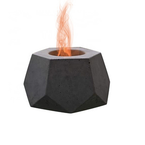 Hex Firepit Tabletop Bio Ethanol Rubbing Alcohol Fireplace Indoor Outdoor Fire Pit Portable Fire Concrete Bowl Pot Fireplace