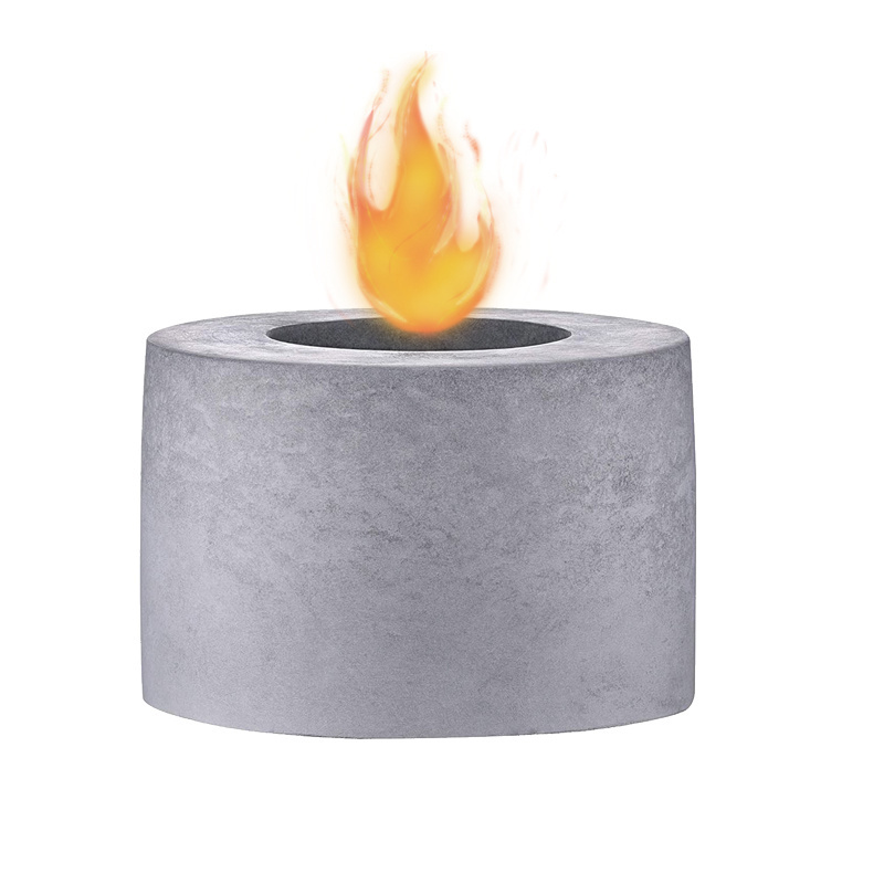 small round alcohol ethanol stove   Indoor outdoor Tabletop Bio Concrete  Ethanol Fireplace