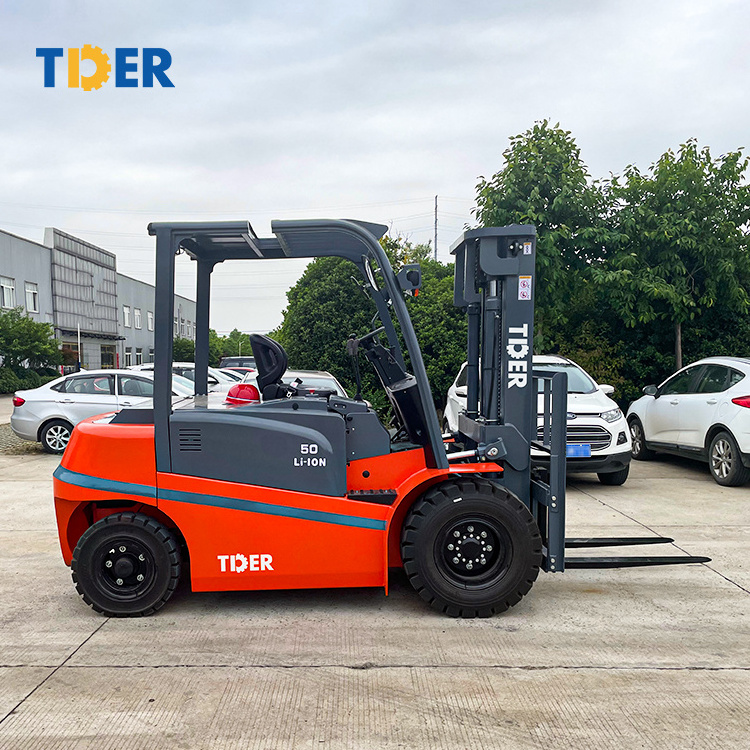 TDER 5 ton 6 ton 7 ton electric powered forklift compact electric forklift