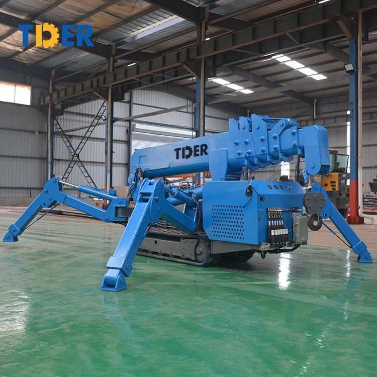 TDER  3 ton 5 ton 8 ton 10 ton Lifting Spider Crawler Crane small spider lift cherry picker for sale