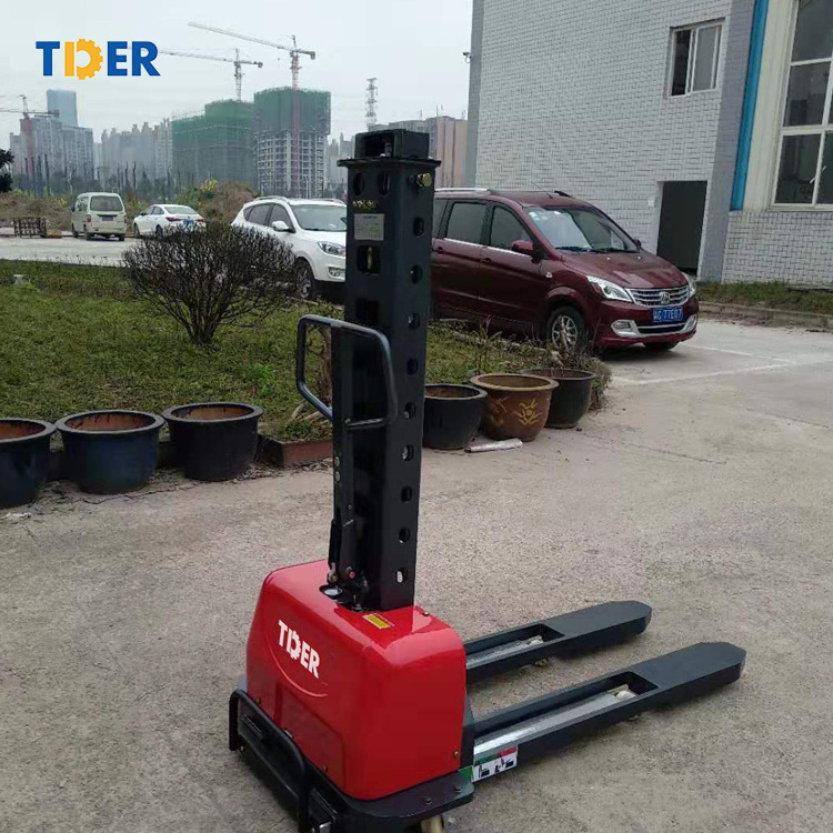 2022 TDER self load forklift portable forklift semi electric stacker lift with car