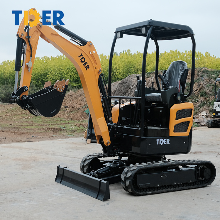 TDER hydraulic crawler excavator 1 ton 1.5 ton 1.8 ton 2 ton mini excavator 2 ton diesel with EPA euro 5 engine