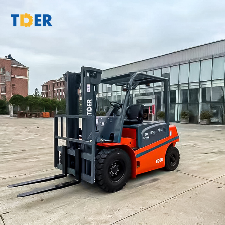 TDER 5 ton 6 ton 7 ton electric powered forklift compact electric forklift