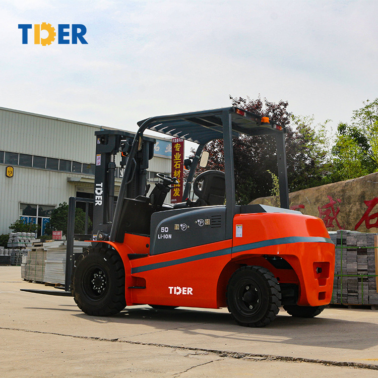 TDER 5 ton 6 ton 7 ton electric powered forklift compact electric forklift