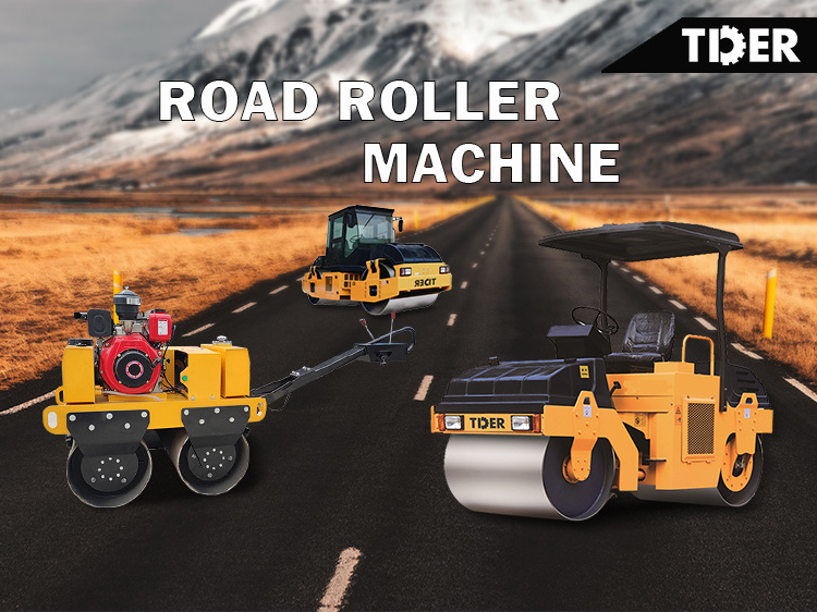 TDER new road machinery construction compactor 5 ton 6 ton 7 ton vibratory Single Drum road roller for sale