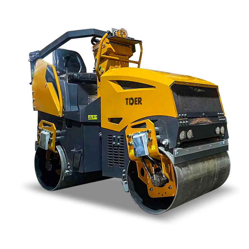 2024 TDER mini roller compactor mini road roller 1 ton 1.5ton compactor asphalt roller for sale