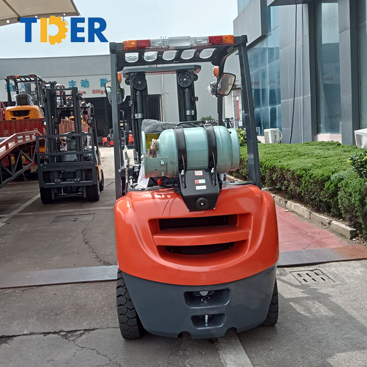 2023 TDER Japanese K21 K25 engine 2 ton 2.5 ton 3 ton propane gasoline LPG forklift with Side shifter