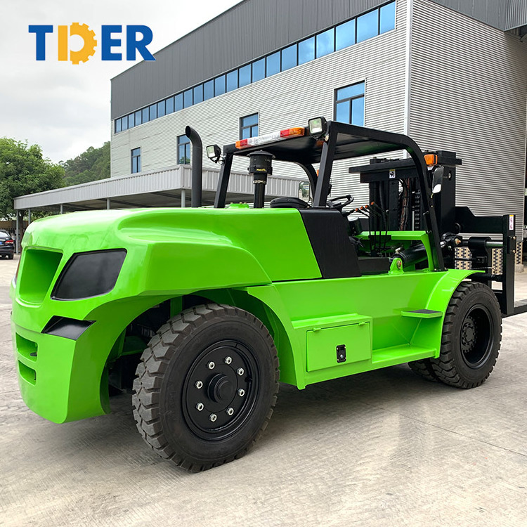 TDER shipping diesel container forklift 10 ton 15 ton forklift price chinese 10 ton forklift with CE ISO