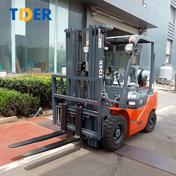 2023 TDER Japanese K21 K25 engine 2 ton 2.5 ton 3 ton propane gasoline LPG forklift with Side shifter