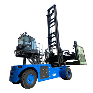 TDER 9 ton empty stacker container handler lifting forklift for 20GP 40ft container