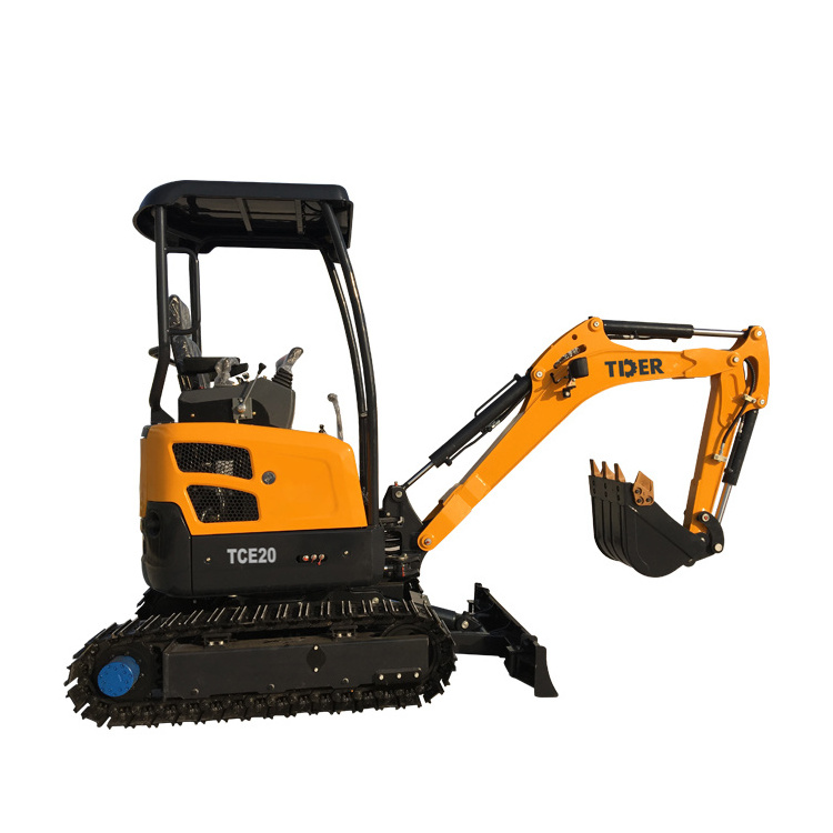 TDER hydraulic crawler excavator 1 ton 1.5 ton 1.8 ton 2 ton mini excavator 2 ton diesel with EPA euro 5 engine