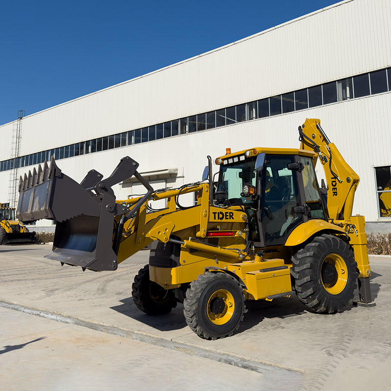 TDER wheel Backhoe Loader With Price Mini Tractor Loader Backhoe Excavator With Digger Machine traktor