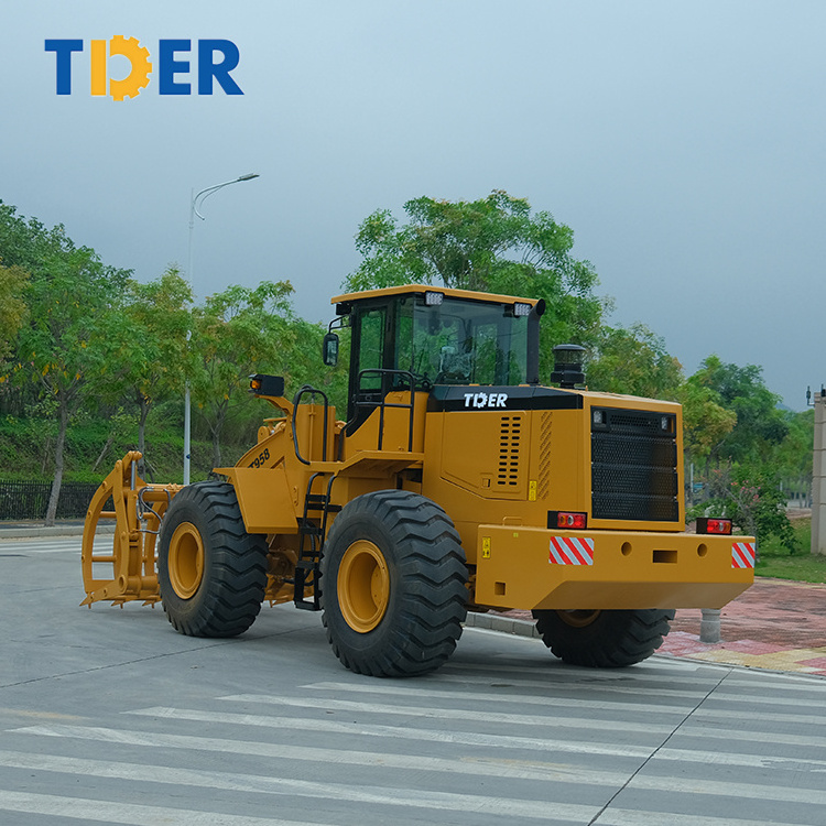 TDER 15 ton 20 ton 23 ton Front Loader Wheel loader with wood Grapple Log Grabber sugar cane grabber