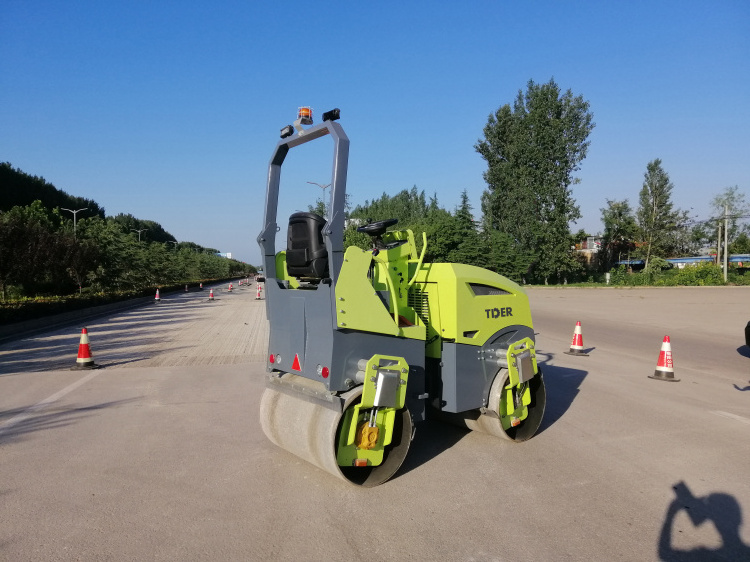 2024 TDER mini roller compactor mini road roller 1 ton 1.5ton compactor asphalt roller for sale