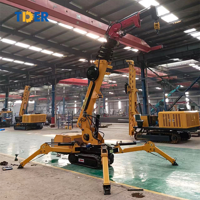 TDER spider crane 3 ton spider crawler crane 5m 9m 14m 16m Truck Mounted Spider Crawler Crane for construction use