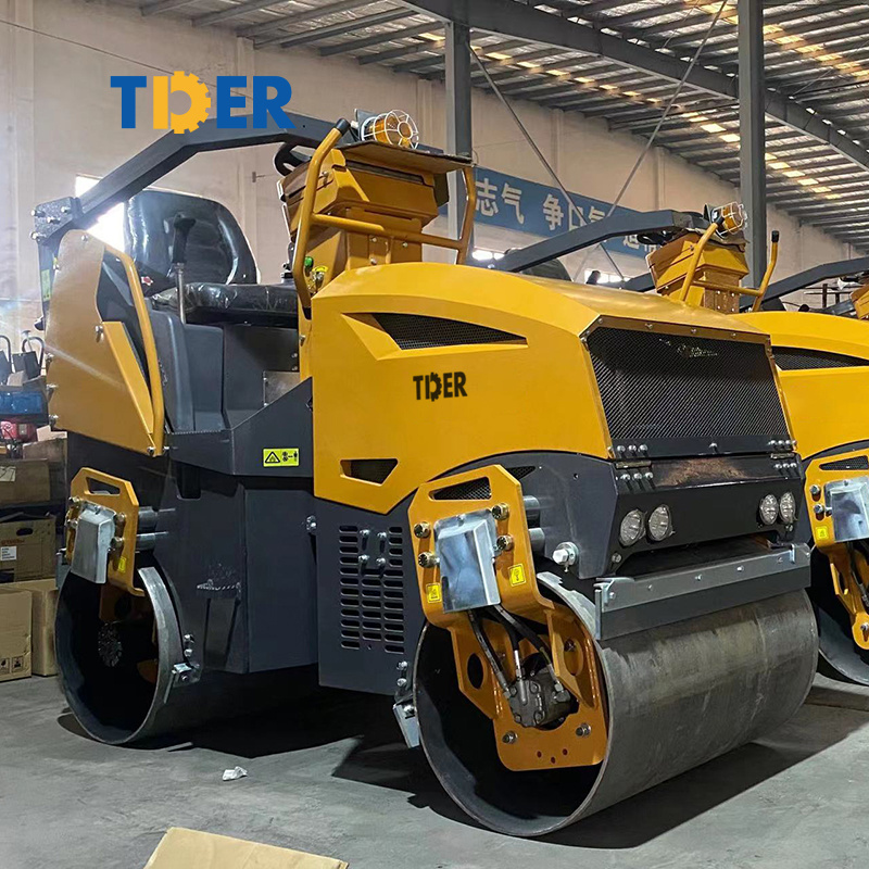 2024 TDER mini roller compactor mini road roller 1 ton 1.5ton compactor asphalt roller for sale