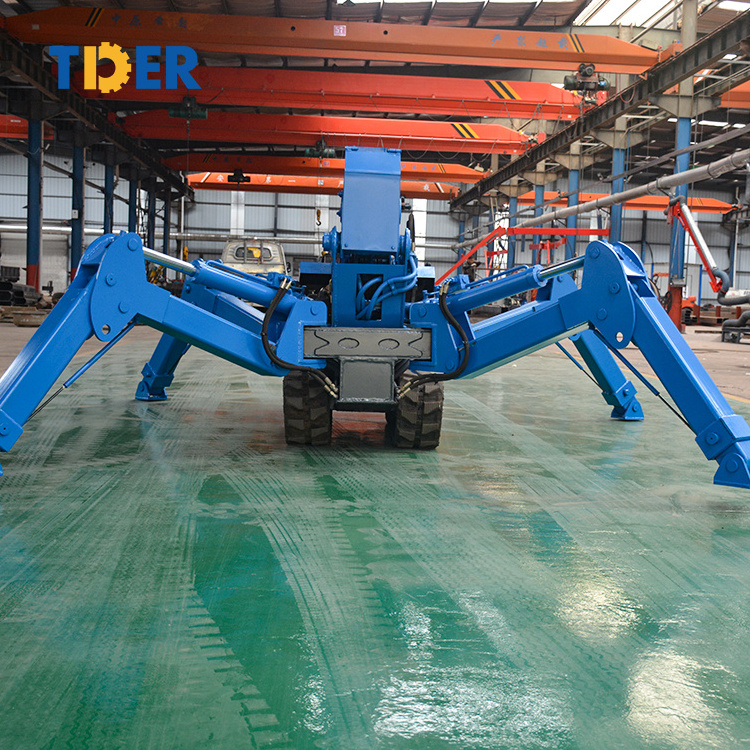 TDER  3 ton 5 ton 8 ton 10 ton Lifting Spider Crawler Crane small spider lift cherry picker for sale