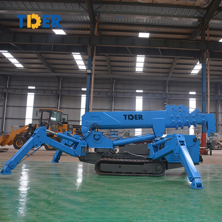 TDER  3 ton 5 ton 8 ton 10 ton Lifting Spider Crawler Crane small spider lift cherry picker for sale