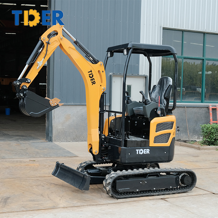 TDER hydraulic crawler excavator 1 ton 1.5 ton 1.8 ton 2 ton mini excavator 2 ton diesel with EPA euro 5 engine