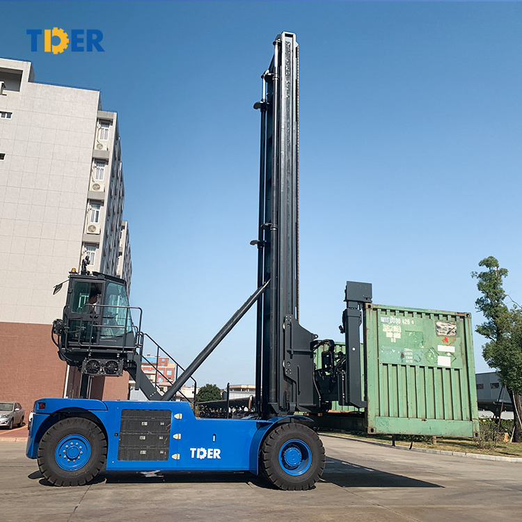 TDER 9 ton empty stacker container handler lifting forklift for 20GP 40ft container