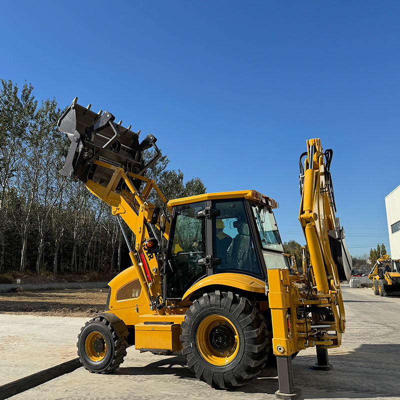 TDER wheel Backhoe Loader With Price Mini Tractor Loader Backhoe Excavator With Digger Machine traktor