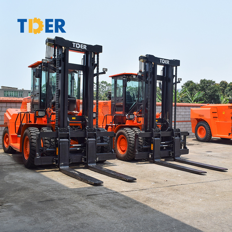 TDER China supplier heavy duty forklift diesel forklift trucks 12 ton 16 ton 20 ton 25 ton 30 ton 32 ton diesel forklift price