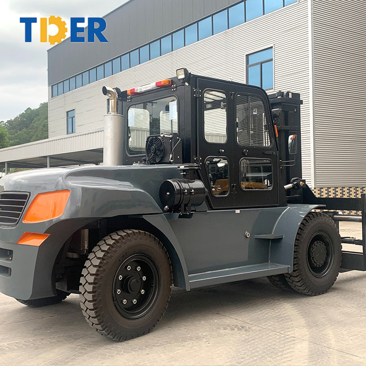 TDER 10 ton 12ton 15ton 16ton 20 ton folklifter 10000kg forklift truck heater diesel forklift with AC for sale