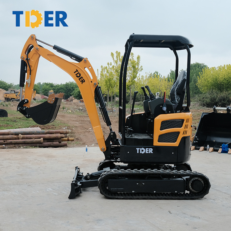 TDER hydraulic crawler excavator 1 ton 1.5 ton 1.8 ton 2 ton mini excavator 2 ton diesel with EPA euro 5 engine