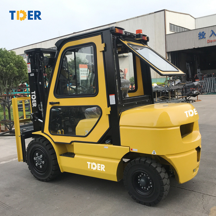 TDER  3 ton small  diesel forklift truck with air conditioner for forklift cab