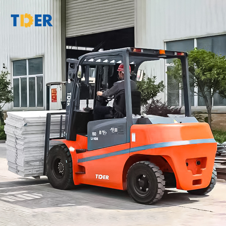 TDER 5 ton 6 ton 7 ton electric powered forklift compact electric forklift