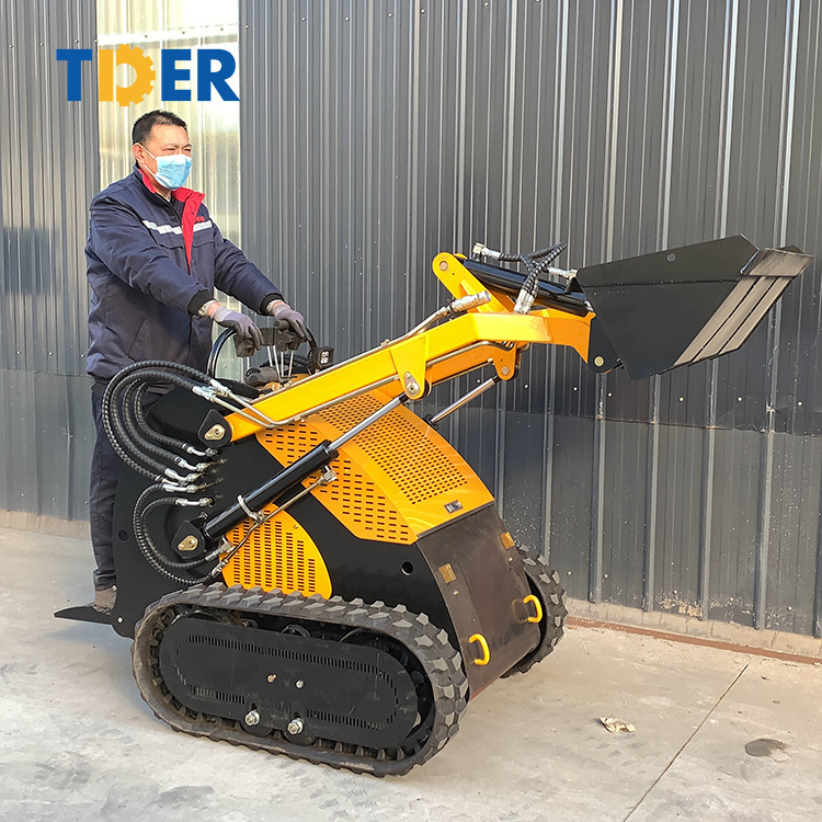 TDER China Skid Steer Factory Supply Full-Hydraulic Skid Steer Loader Earth Auger Cheap Stand On Skid Steer